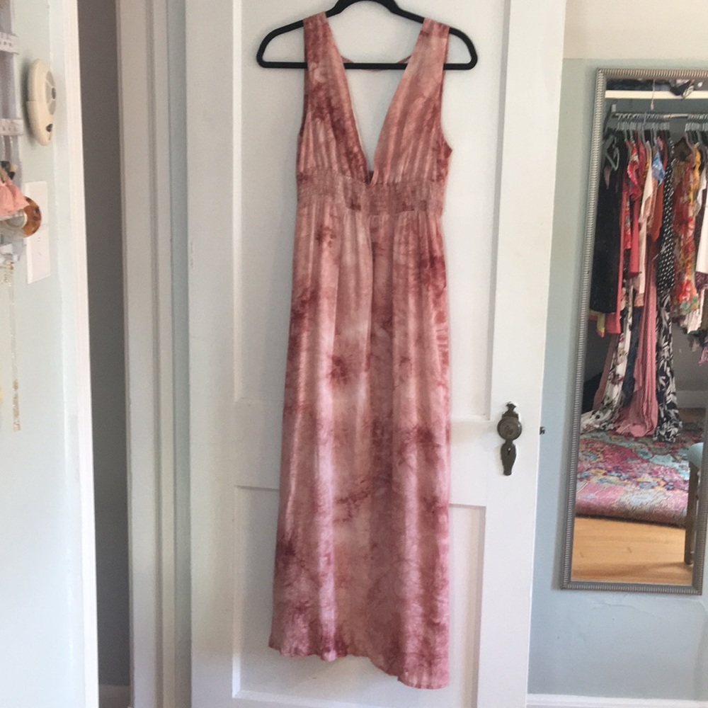 Boutique Red Tie Dye Maxi